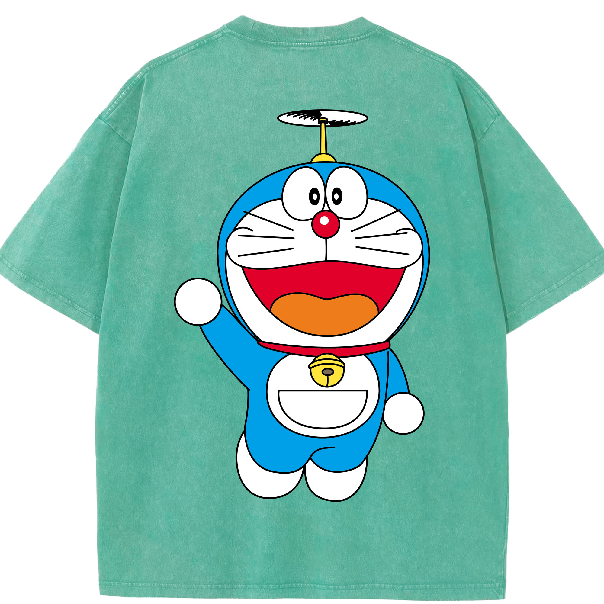 （画像用） ドラえもん Doraemon 綿100% ヴィンテージ風 半袖Tシャツ（背面プリント）